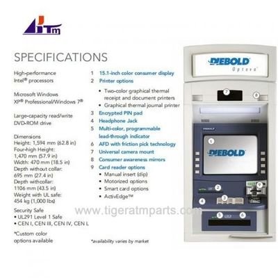 Diebold Opteva 562 ATM Makine Parçaları Tam Modüller Yedek Bileşenler