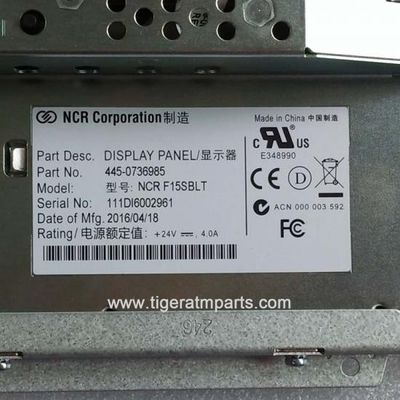 445-0736985 NCR 66XX 15 Inch LCD Display Panel ATM Makine Parçaları