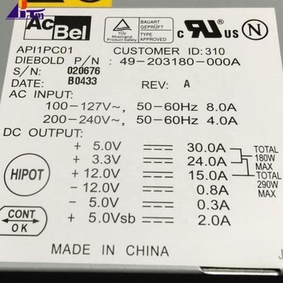 ATM Makinesi Parçaları Diebold Güç kaynağı 300W 49203180000A